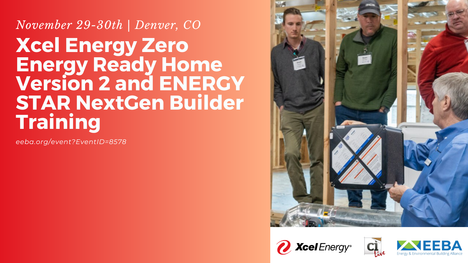 Two-Day Xcel Energy ZERH and EnergyStar NextGen Builder Training Event Set to Empower Sustainable Home Construction